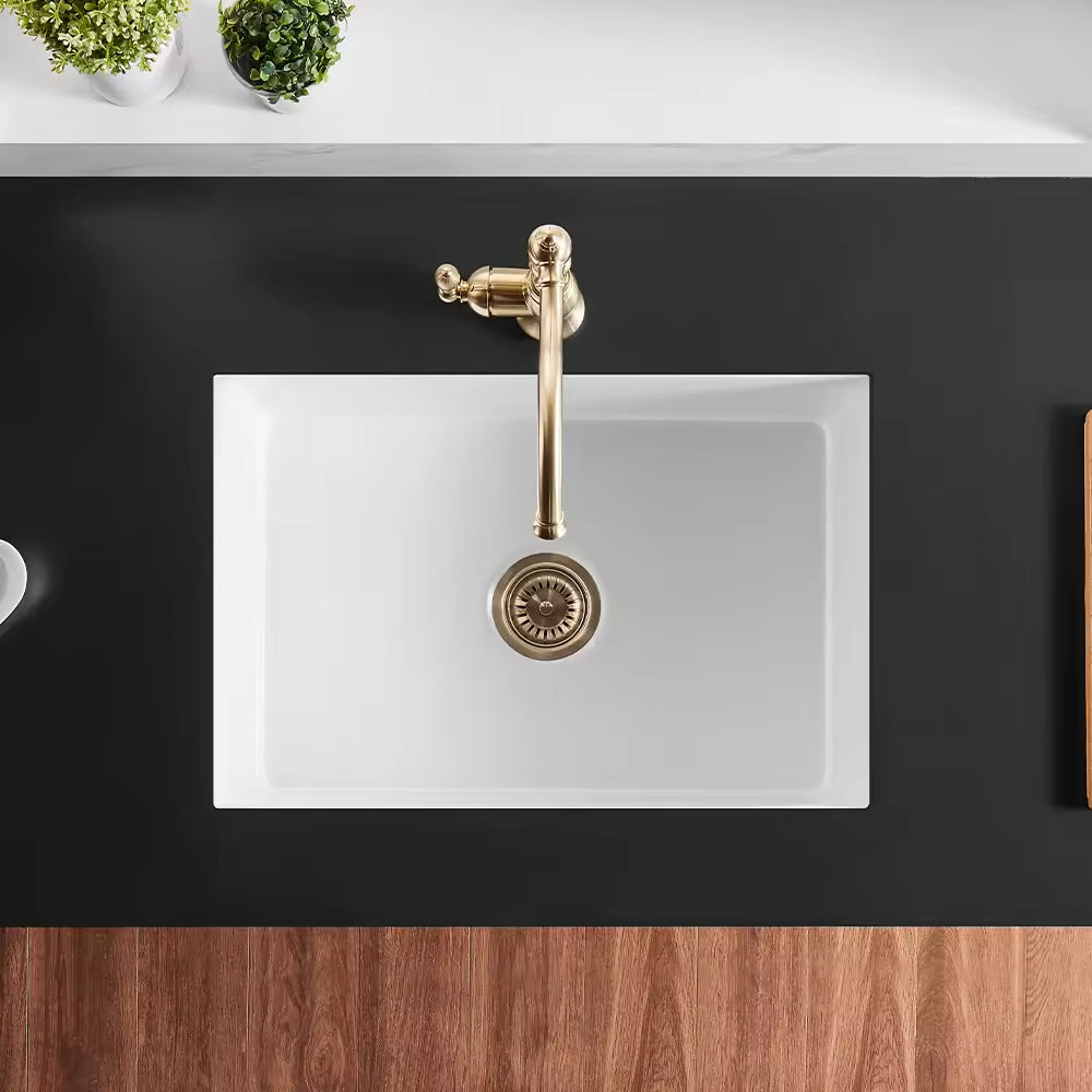 Single bowl fireclay farmhouse sink — SANIKB factory-direct OEM