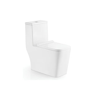 Ceramic one-piece toilet with elongated bowl — SANIKB 2025