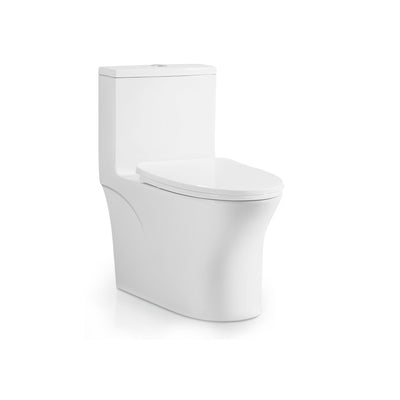 Ceramic one-piece toilet with elongated bowl — SANIKB 6639