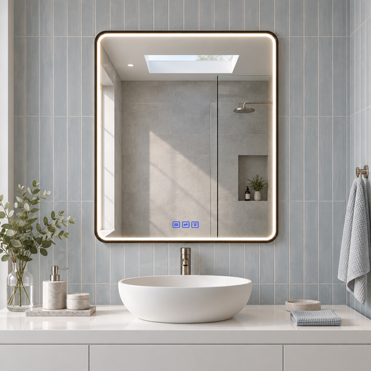 SANIKB CLP-2436C LED mirror in an alternate bathroom scene