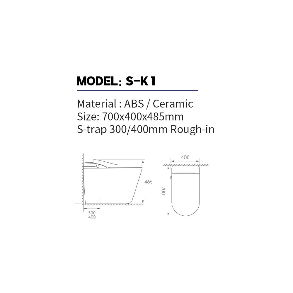 One Piece Smart Toilet with Heated Seat - Model K1