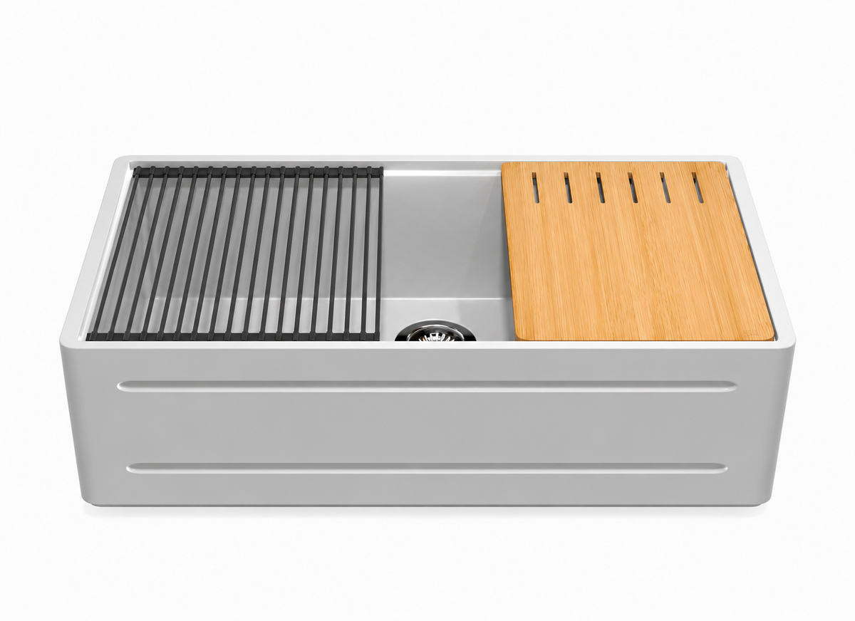 33 Inch Farmhouse Sink with Apron Front | SANIKB SN102W3320