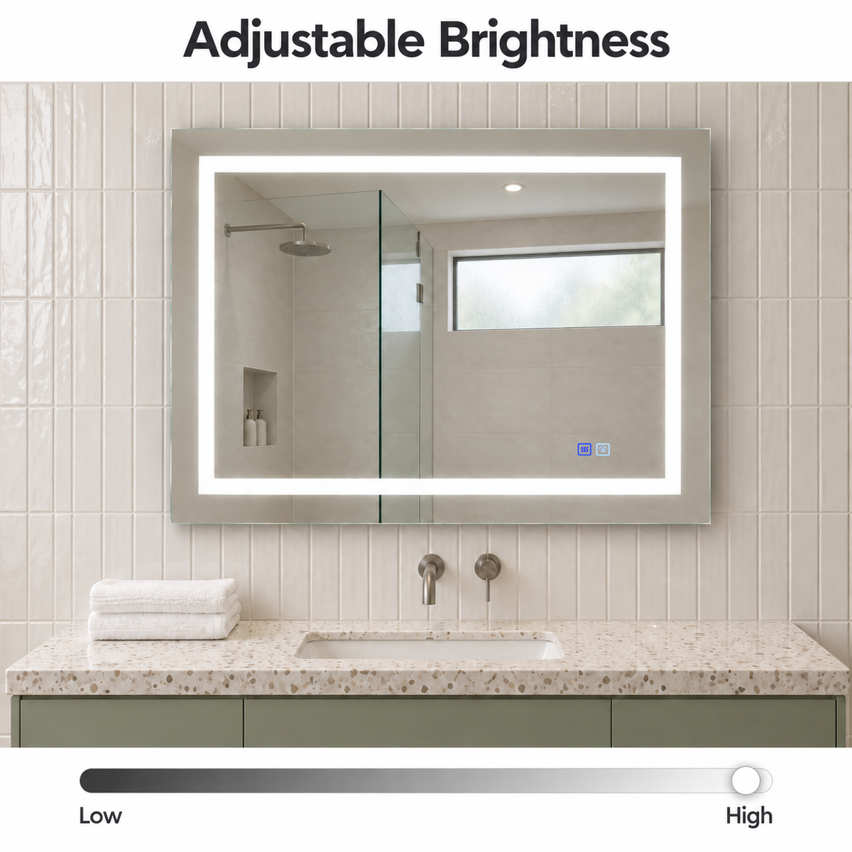 SANIKB CLP-2432D LED mirror with adjustable brightness