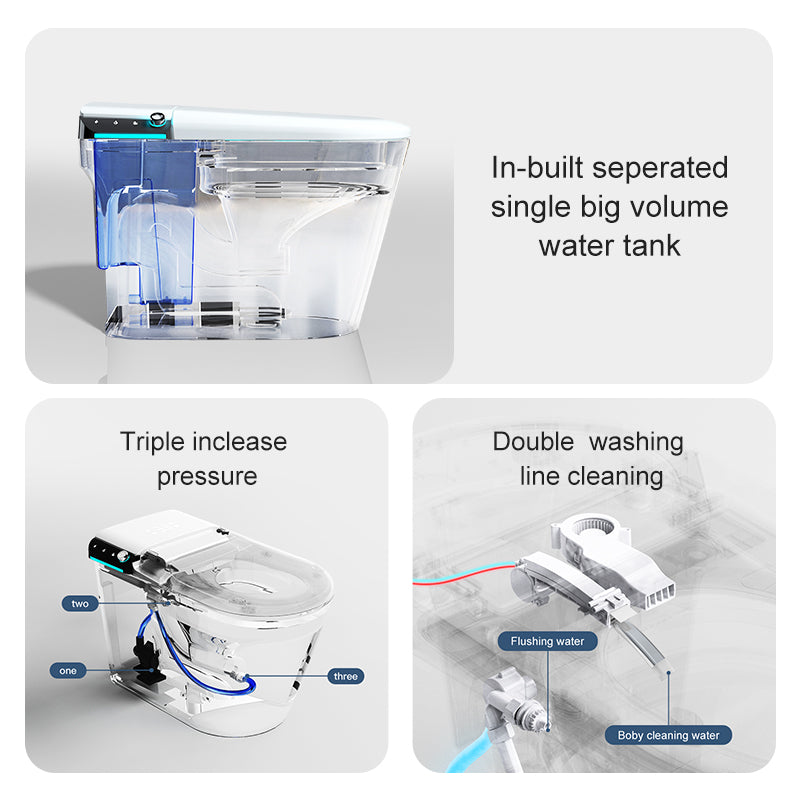 One Piece Smart Toilet for Bathroom Projects - Model U1