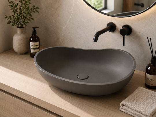 Oval Concrete Basin Sink C0003
