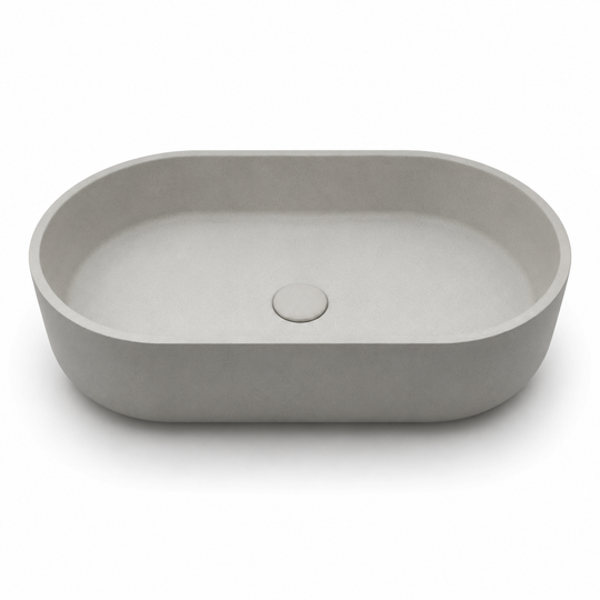 C0019 oval concrete vanity basin in CD finish for countertop bathroom projects