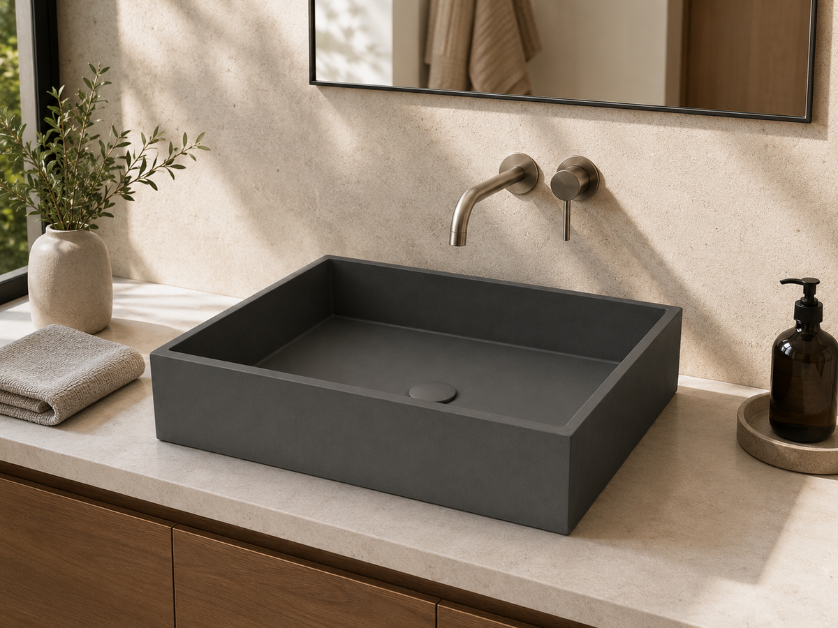 Rectangular Concrete Countertop Basin C0035