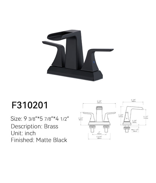 SANIKB Centerset Bathroom Faucet F310201