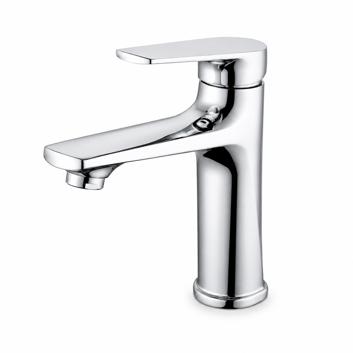 Single-hole bathroom basin faucet, deck-mounted with single lever handle — SANIKB F318001.