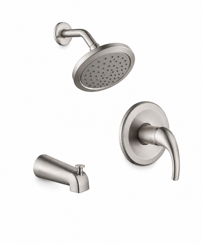 Concealed in-wall shower faucet set with rain shower head and handheld spray — SANIKB F364106.