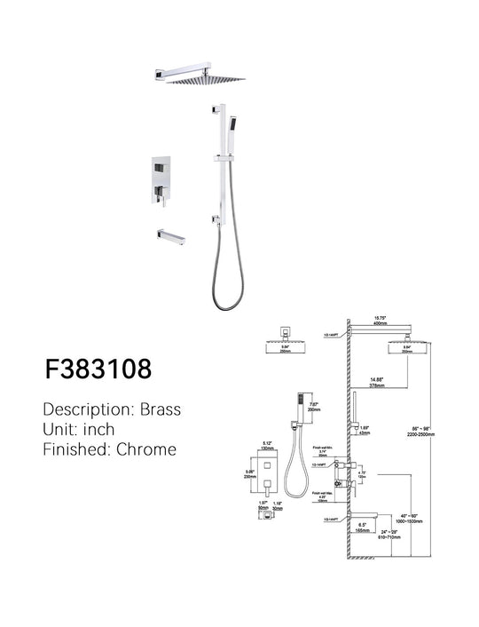 SANIKB Concealed Shower Faucet F383108