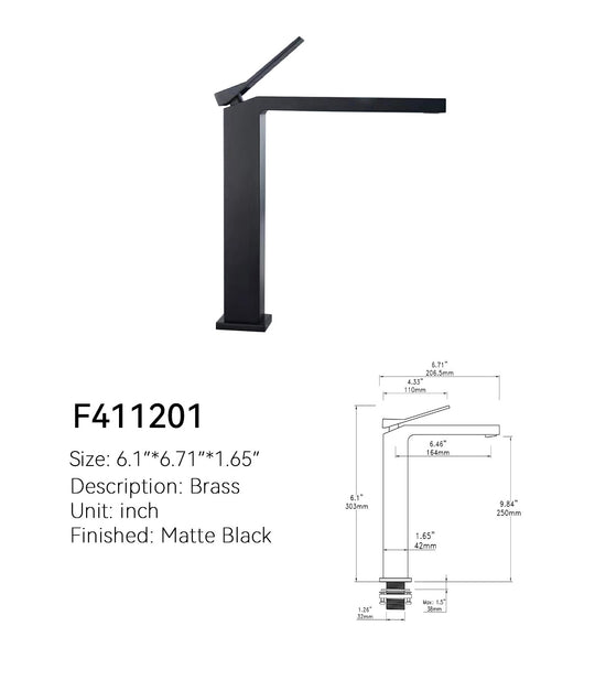SANIKB Single-Hole Bathroom Faucet F411201
