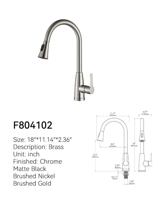 18-Inch Pull-Down Kitchen Faucet — SANIKB F804102