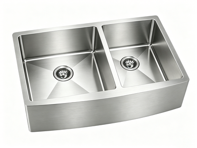 Stainless steel farmhouse apron-front kitchen sink, 36x21 — SANIKB FD3621