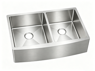 Stainless steel farmhouse apron-front kitchen sink, 30x21 — SANIKB FDR3021