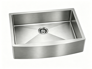 Stainless steel farmhouse apron-front kitchen sink, 33x21 — SANIKB FS3321