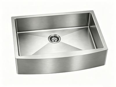 Stainless steel farmhouse apron-front kitchen sink, 33x21 — SANIKB FS3321