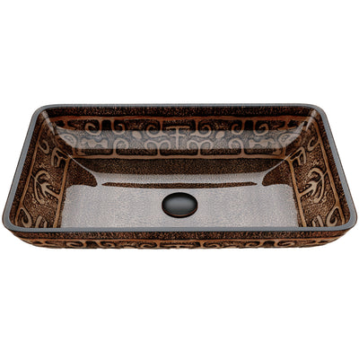 Golden Greek Glass Vessel Bathroom Sink GL012 — SANIKB