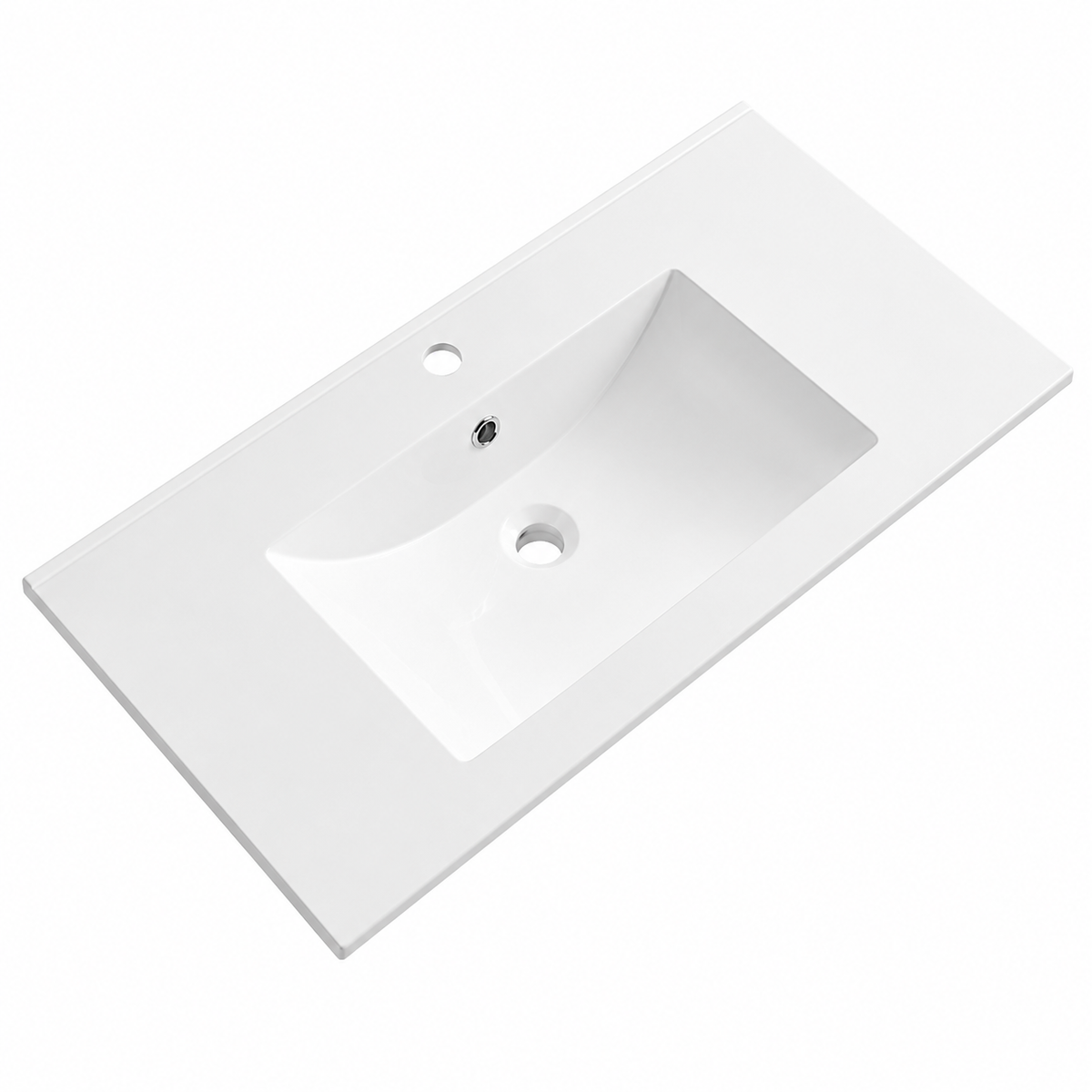 Integrated Solid Surface Vanity-Top Basin, Single Faucet Hole RSA1000 – 1000 × 460 × 163 mm
