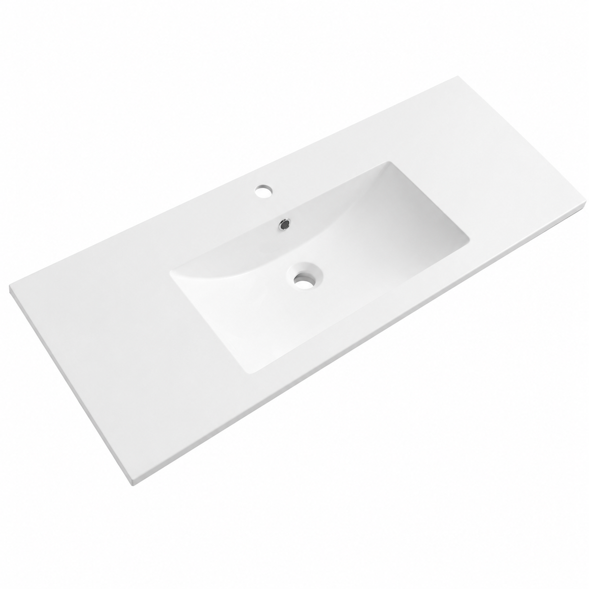 Integrated Solid Surface Vanity-Top Basin, Single Faucet Hole RSA1200 – 1200 × 460 × 163 mm