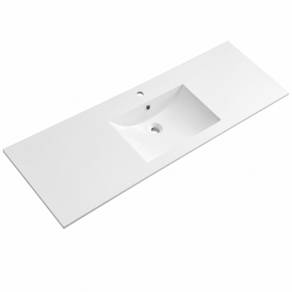 Integrated Solid Surface Vanity-Top Basin, Single Faucet Hole RSA1500 – 1500 × 460 × 163 mm