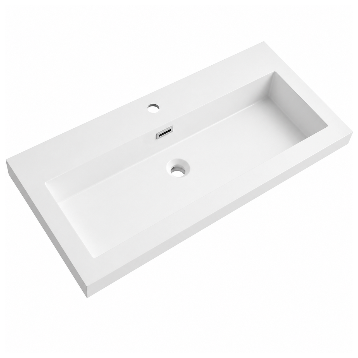 Rectangular Solid Surface Vessel Basin with Single Faucet Hole RSF1004 – 1004 × 460 × 160 mm