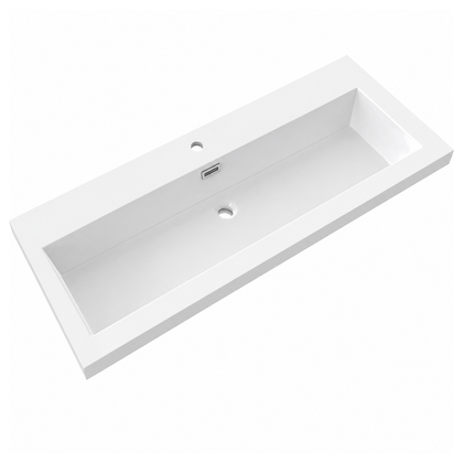 Rectangular Solid Surface Vessel Basin with Single Faucet Hole RSF1204 – 1204 × 460 × 160 mm