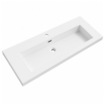 Rectangular Solid Surface Vessel Basin with Single Faucet Hole RSF1205 – 1205 × 460 × 160 mm
