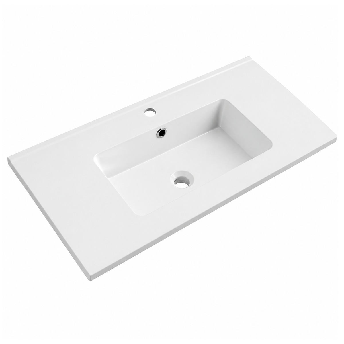 Rectangular Solid Surface Vanity-Top Basin with Integrated Single Bowl RSH910-2 – 910 × 463 × 160 mm · Type 2