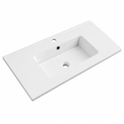 Rectangular Solid Surface Vanity-Top Basin with Integrated Single Bowl RSH910-2 – 910 × 463 × 160 mm · Type 2