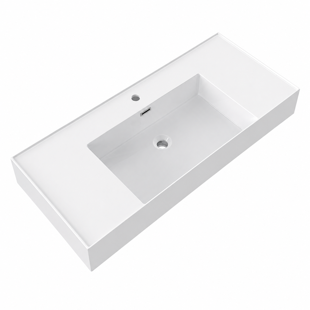 Rectangular Solid Surface Vessel Basin With Pre-Drilled Tap Hole RSM1200 – 1200 × 460 × 175 mm