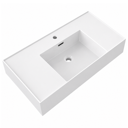 Rectangular Solid Surface Vessel Basin With Pre-Drilled Tap Hole RSM800 – 800 × 460 × 175 mm