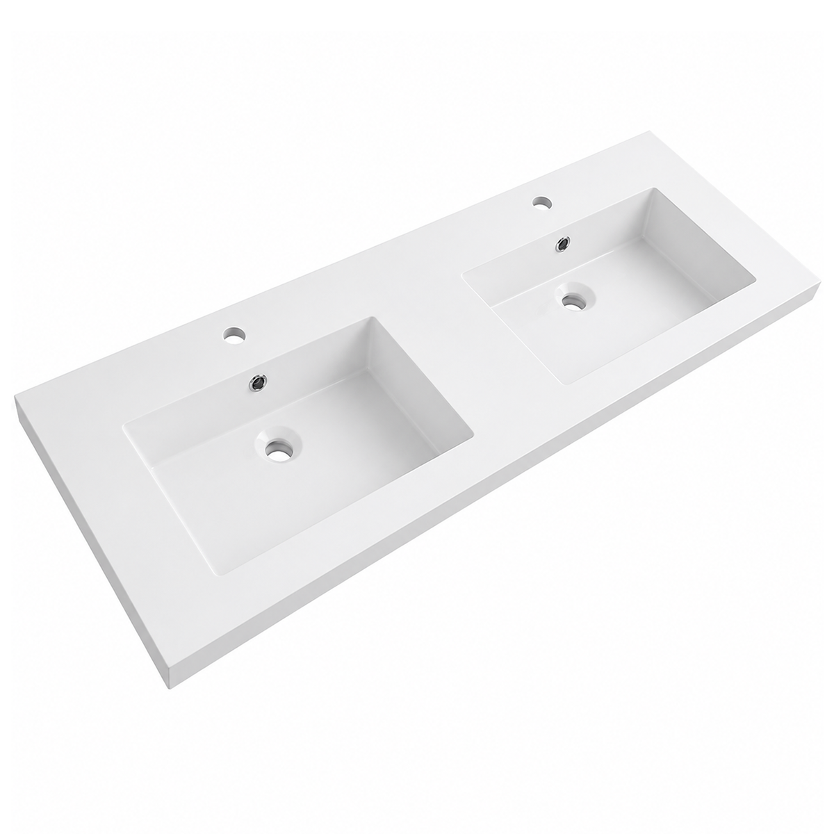 Rectangular Solid Surface Vanity-Top Basin in Matte White RSME/1200 – 1198 × 460 × 155 mm