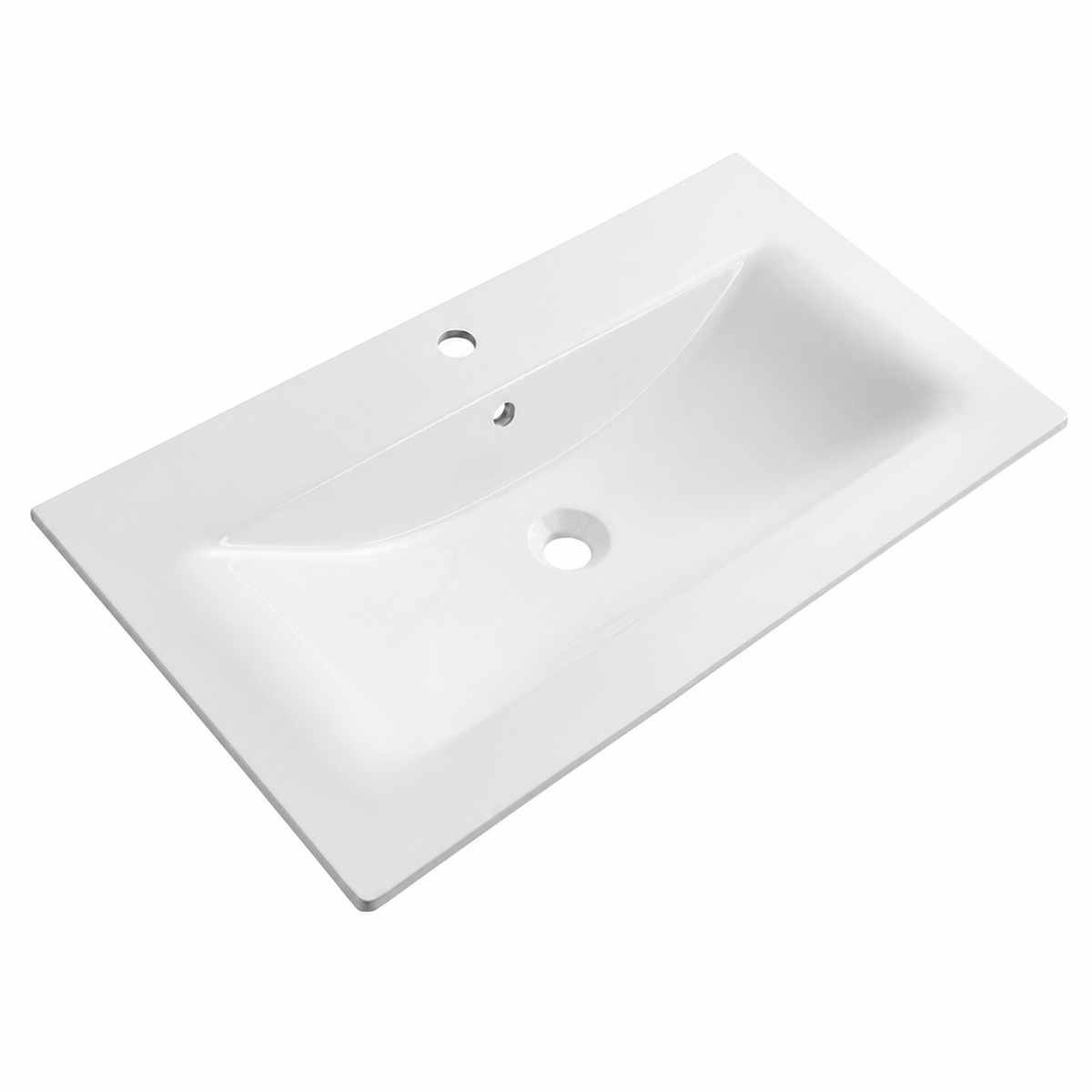 Rectangular Solid Surface Vanity-Top Sink with Integrated Single Basin RSS798 – 798 × 458 × 140 mm