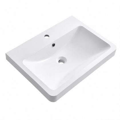 Solid Surface Rectangular Vanity-Top Basin with Integral Overflow RSTG600 – 600 × 450 × 165 mm