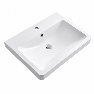 Solid Surface Rectangular Vanity-Top Basin with Integral Overflow RSTG600 – 600 × 450 × 165 mm