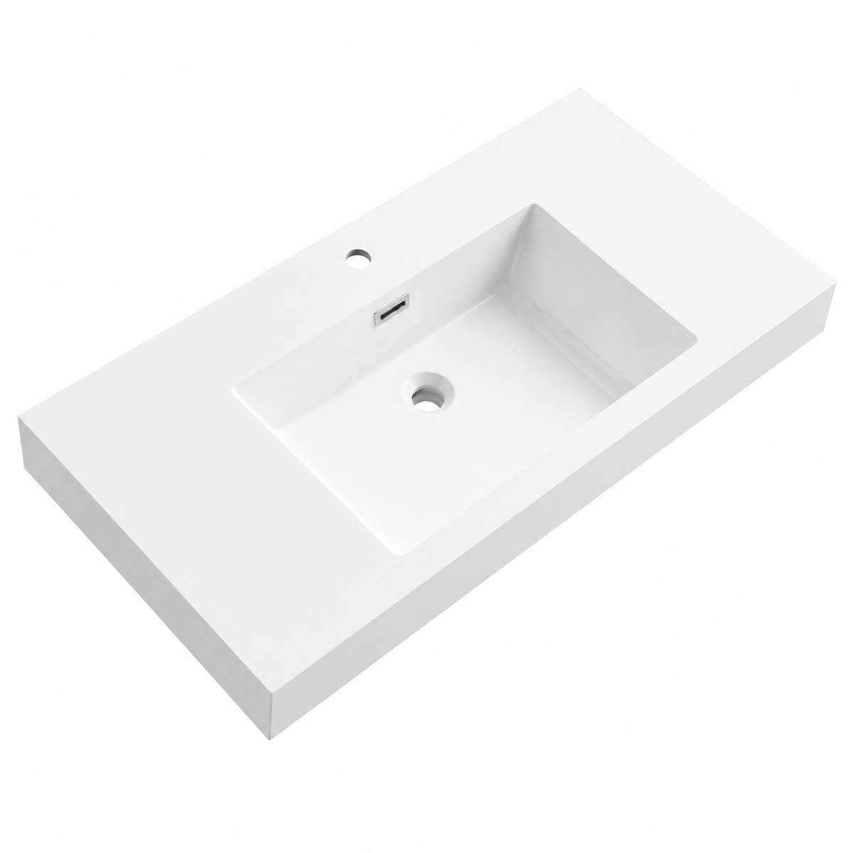 1000mm Solid Surface Integrated Vanity Top, Thick Slab Edge RSU1000 – 1000 × 480 × 180 mm