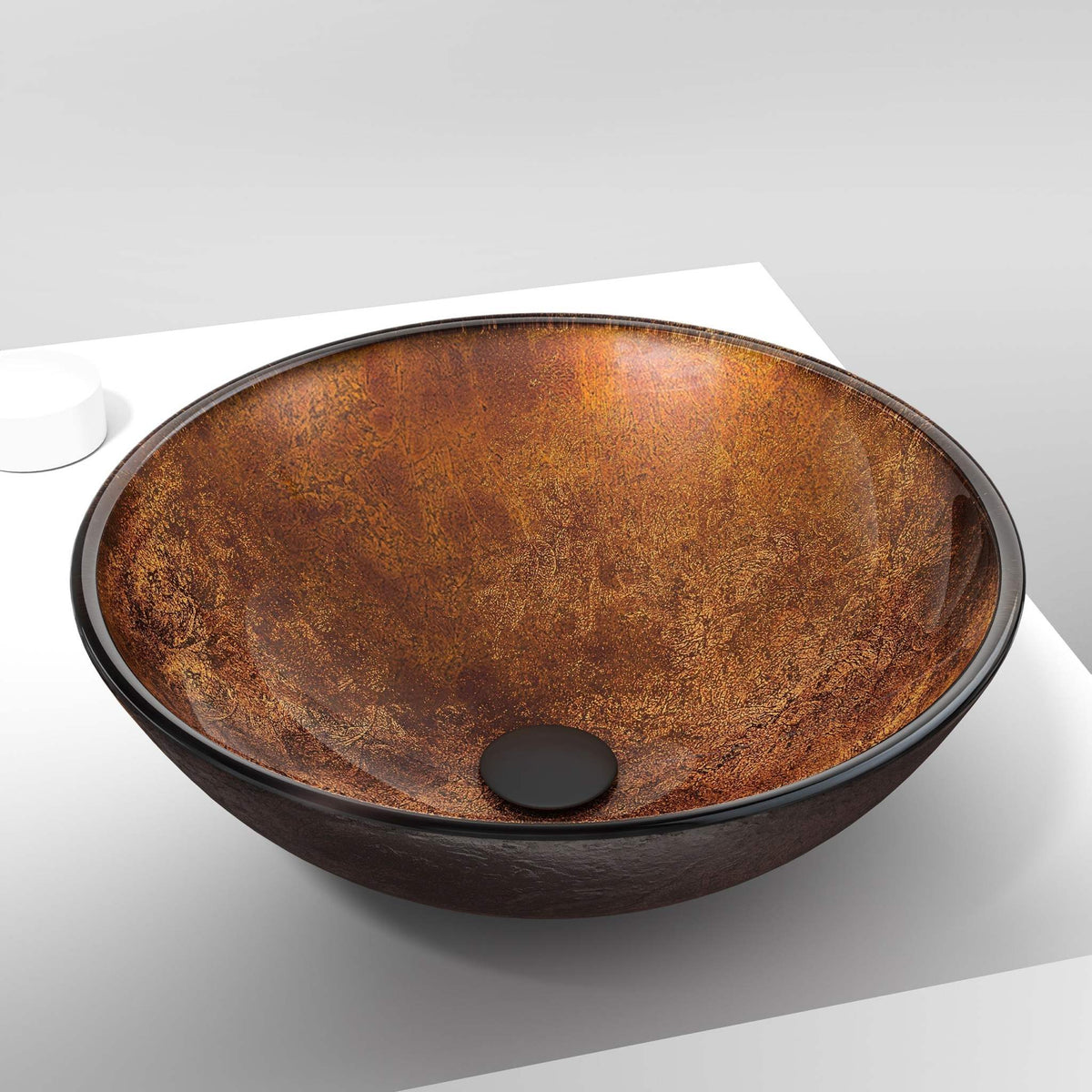 Russet Glass Vessel Bathroom Sink GL003 — SANIKB