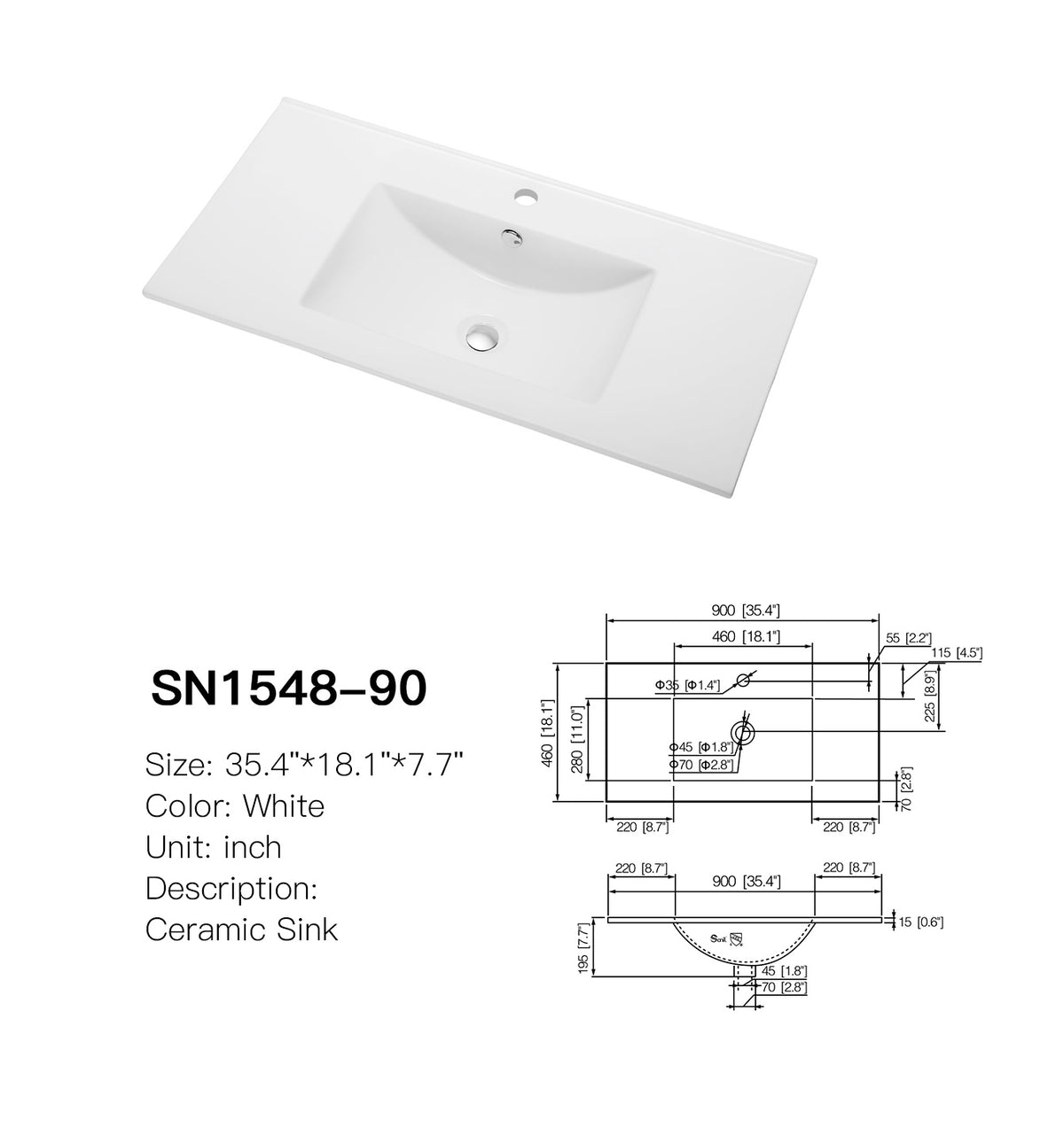 SN1548 Series Cabinet Basin