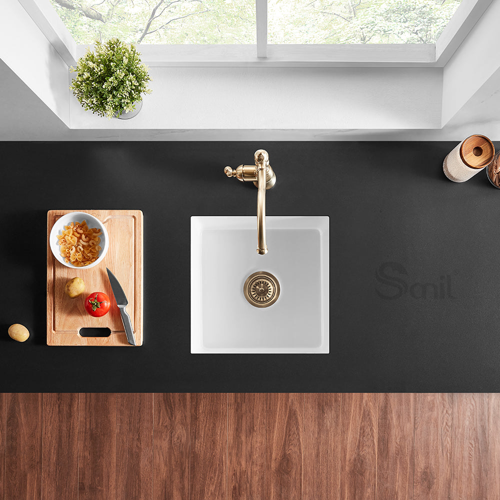 SANIKB SN1818S 18-inch Ceramic Undermount Bar Sink | OEM & Wholesale