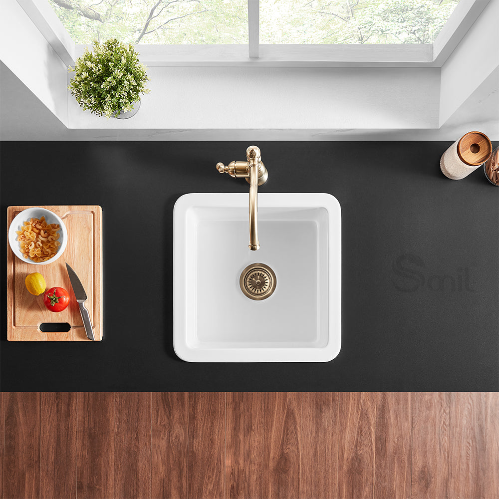 SANIKB SN1818S 18-inch Ceramic Undermount Bar Sink | OEM & Wholesale