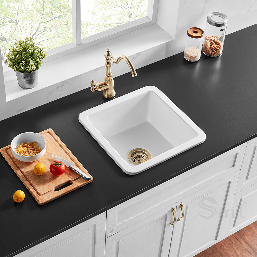 SANIKB SN1818S 18-inch Ceramic Undermount Bar Sink | OEM & Wholesale