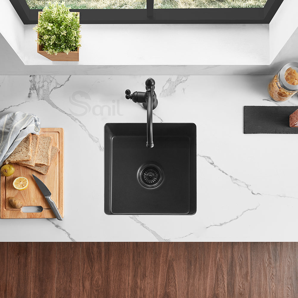 SANIKB SN1818S 18-inch Ceramic Undermount Bar Sink | OEM & Wholesale