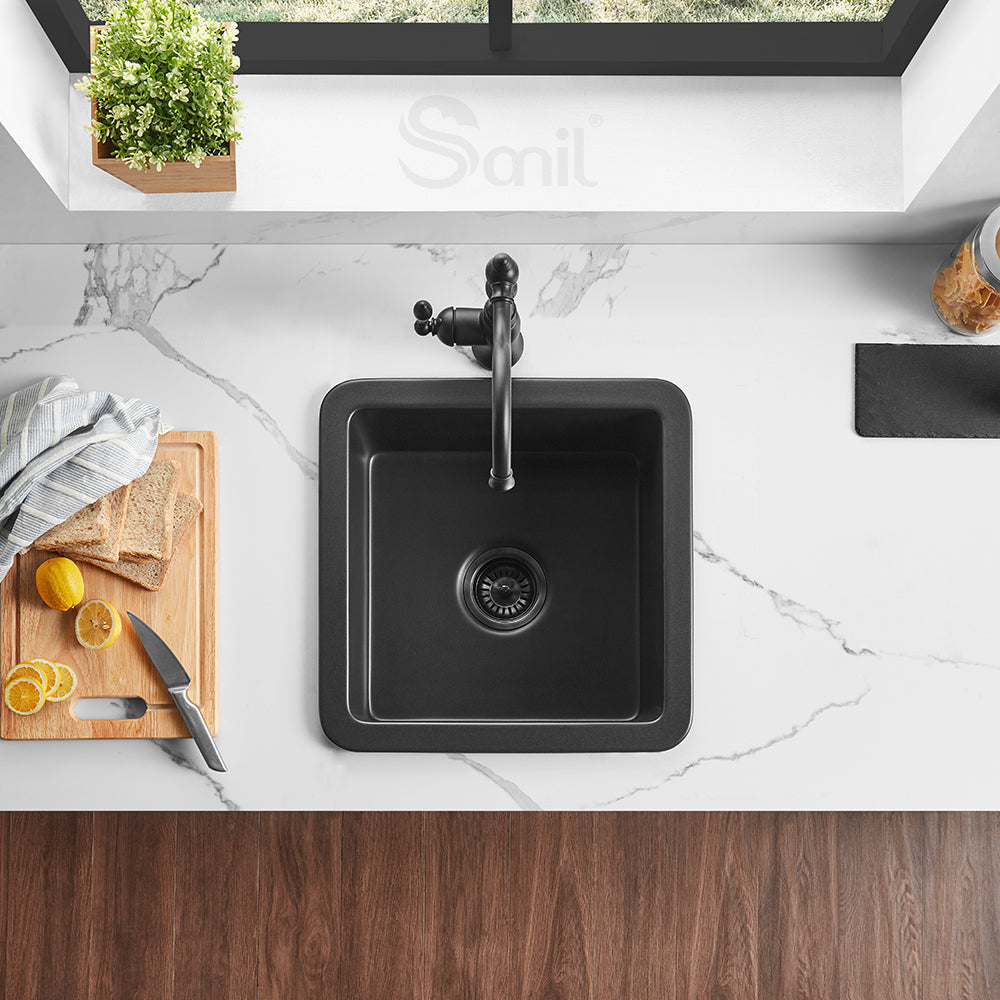 SANIKB SN1818S 18-inch Ceramic Undermount Bar Sink | OEM & Wholesale