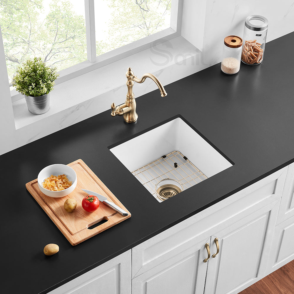SANIKB SN1818S 18-inch Ceramic Undermount Bar Sink | OEM & Wholesale