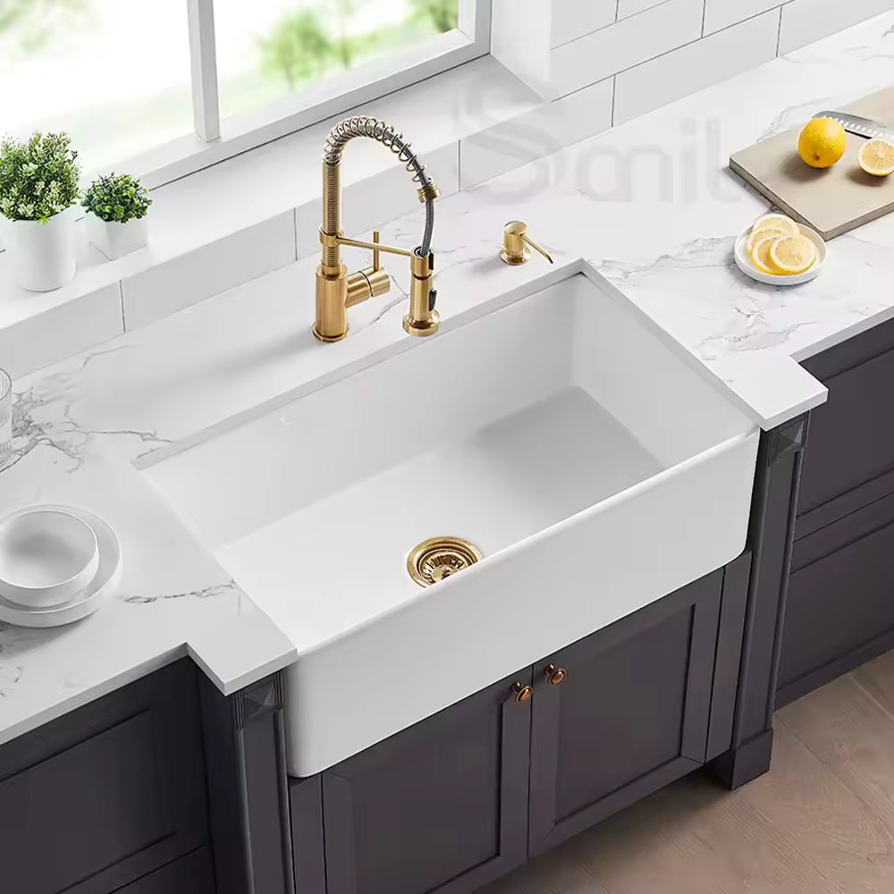 SANIKB SN3318 Large Ceramic Utility Basin for Modern Countertops | OEM Supplier