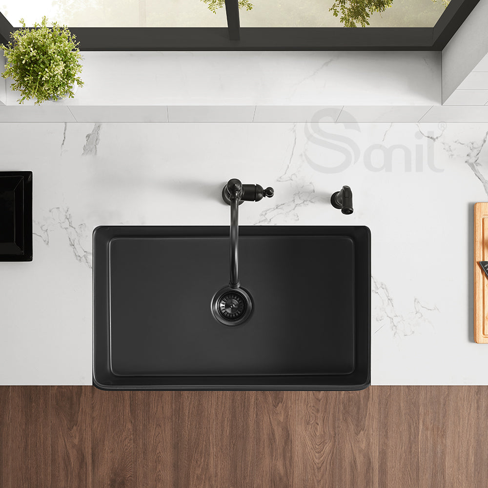SANIKB SN3318 Large Ceramic Utility Basin for Modern Countertops | OEM Supplier