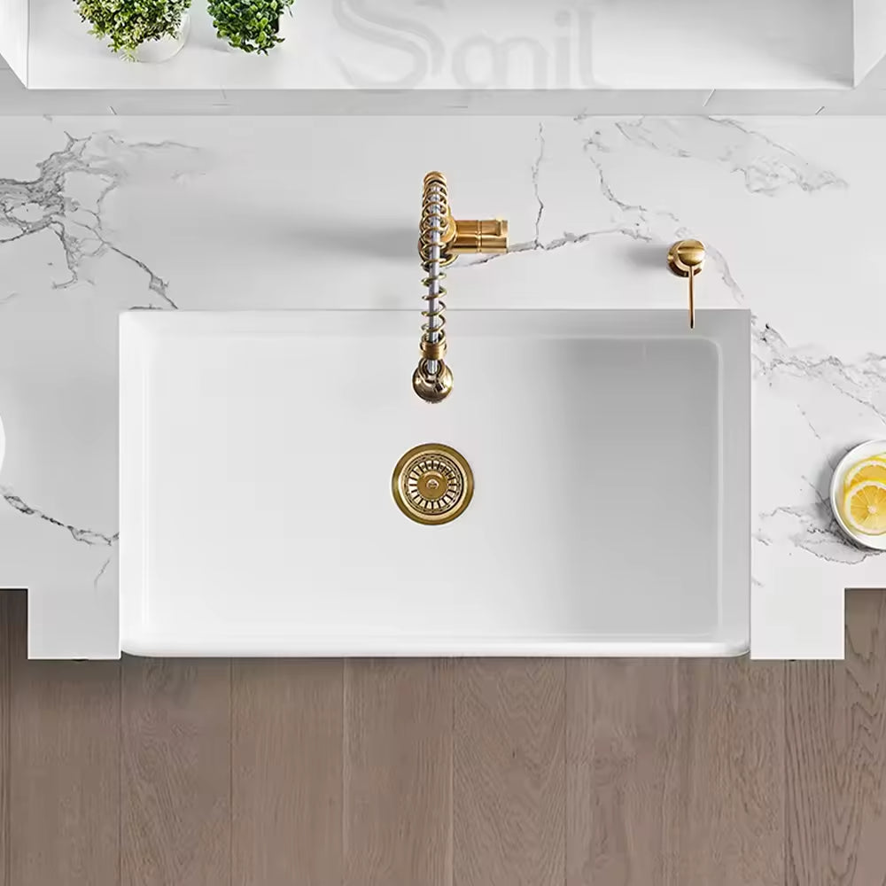 SANIKB SN3318 Large Ceramic Utility Basin for Modern Countertops | OEM Supplier