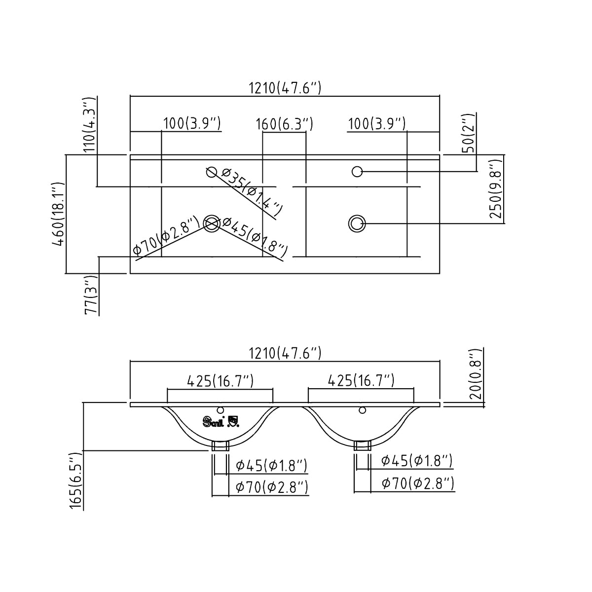 SN5005 Series Cabinet Basin