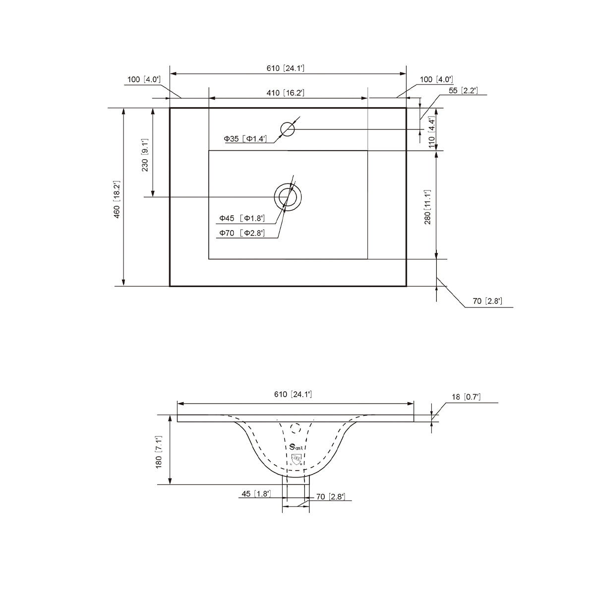 SN5005 Series Cabinet Basin